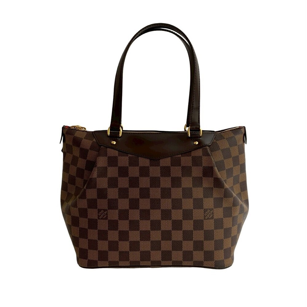 LOUIS VUITTON Brown Damier Leather Tote Bag - Picture 3 of 10